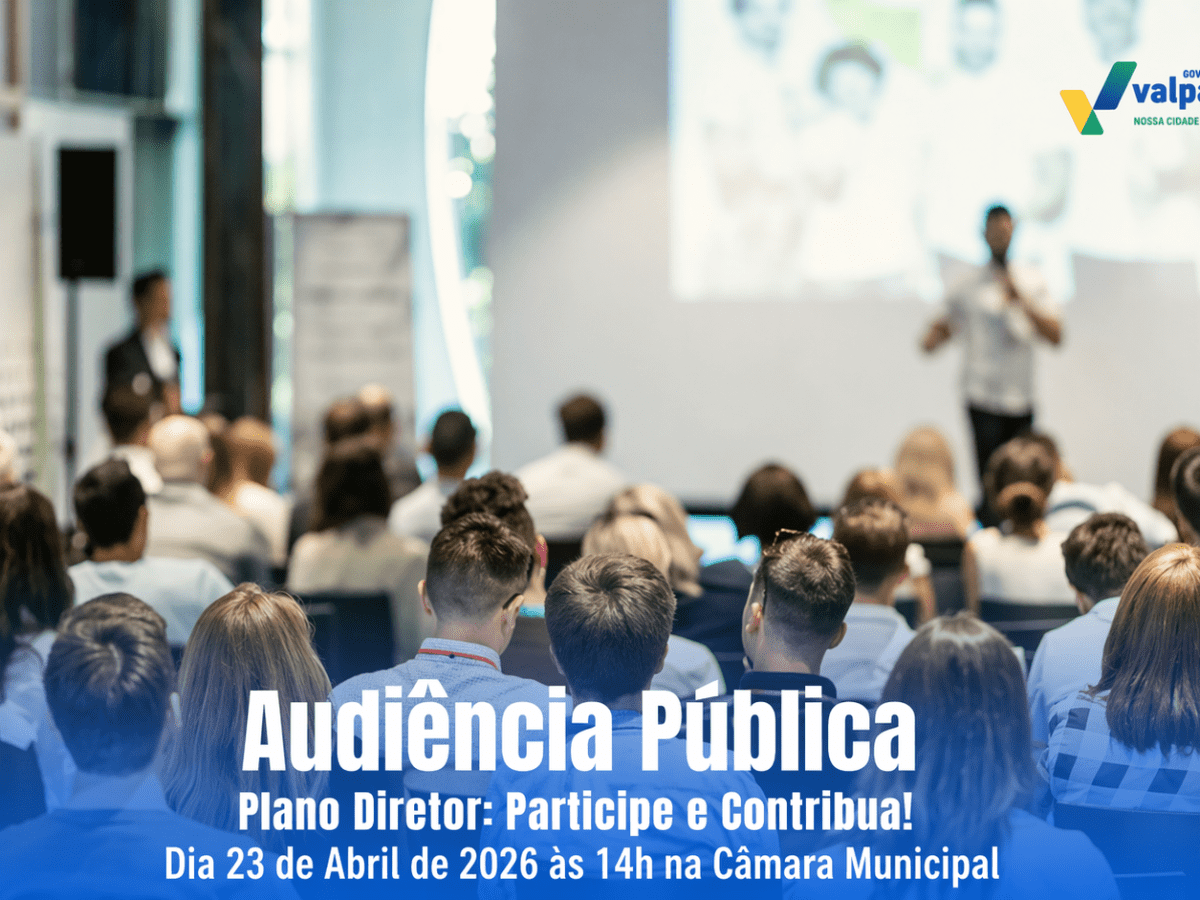 PREFEITURA CONVIDA POPULAÇÃO PARA AUDIÊNCIA PÚBLICA SOBRE O PLANO&nbsp;DIRETOR